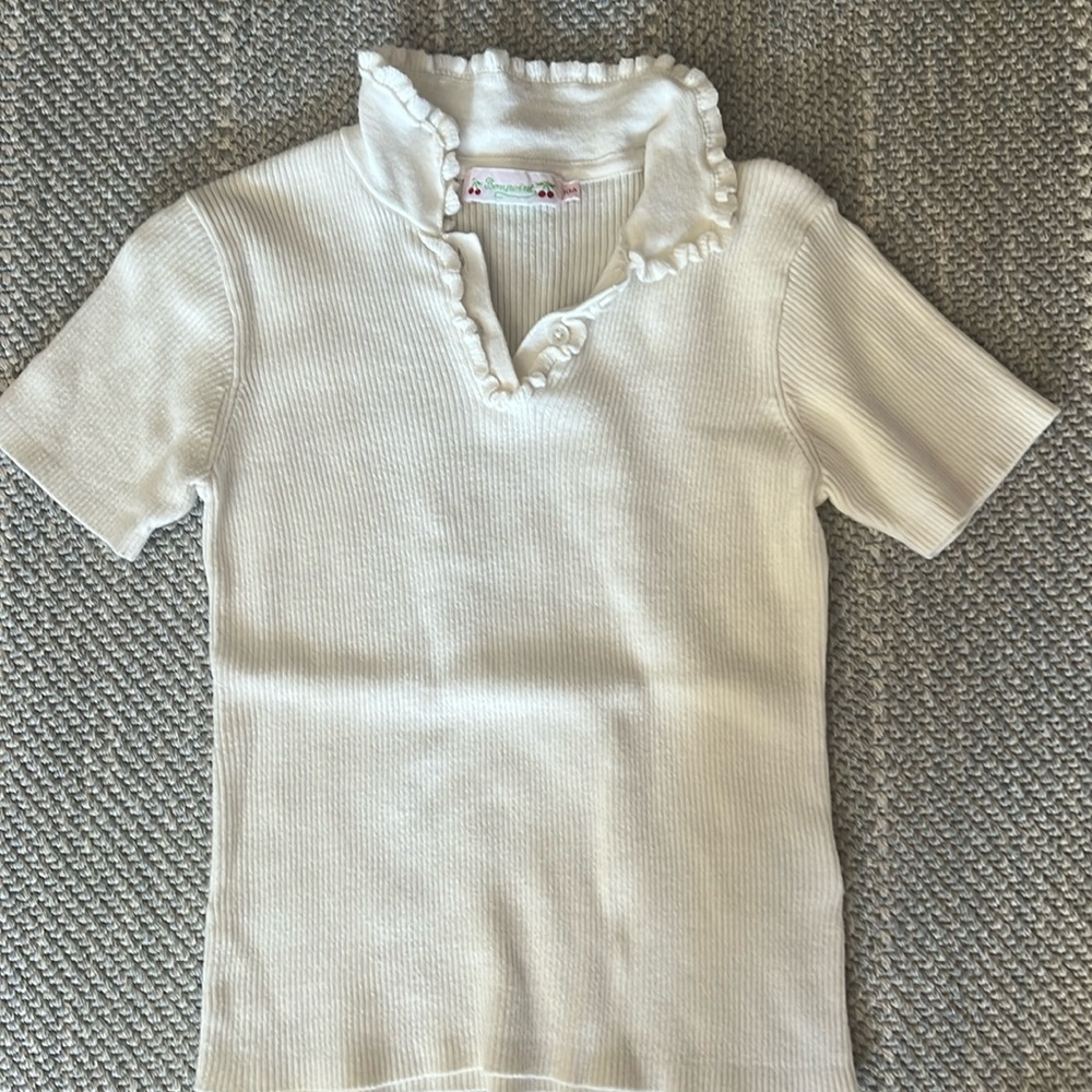 Bonpoint cream knit with short sleeves